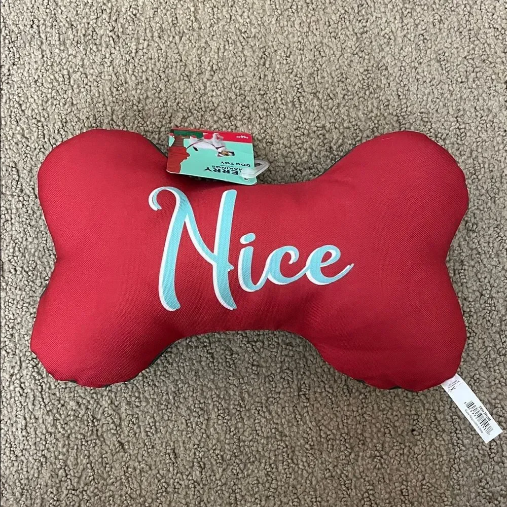 Festive Green Naughty Pillow by Holiday Home